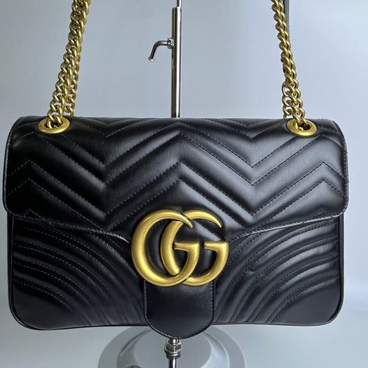 Gucci Marmont Flap Large Black (latest edition)