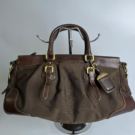 Prada Canapa Tote Bag Brown