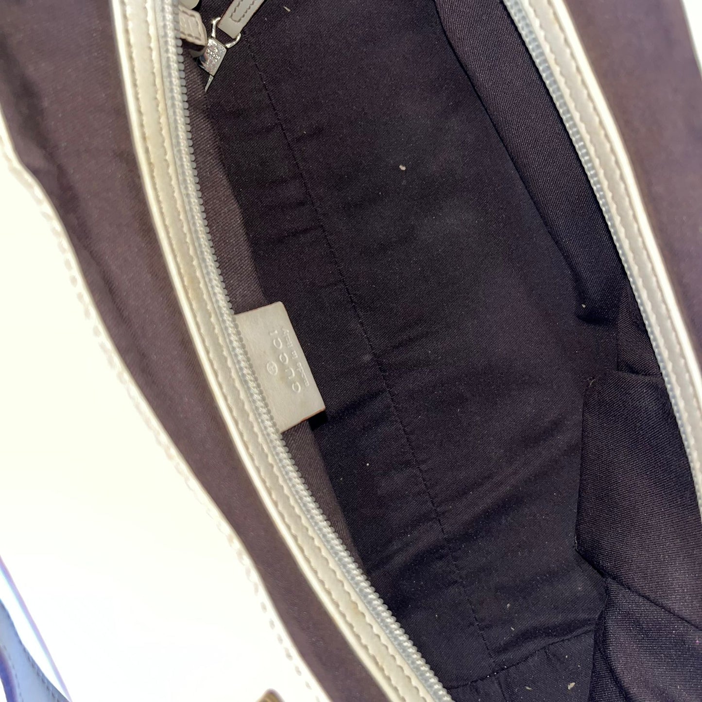 Gucci GG Canvas Punch Tote Bag White