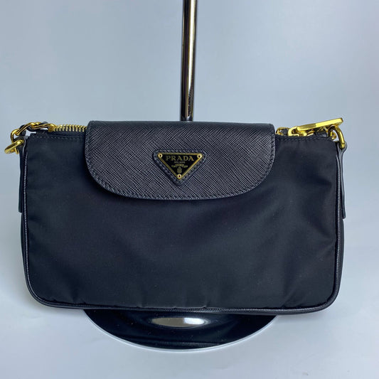 Prada Tessuto Nylon Saffiano Black