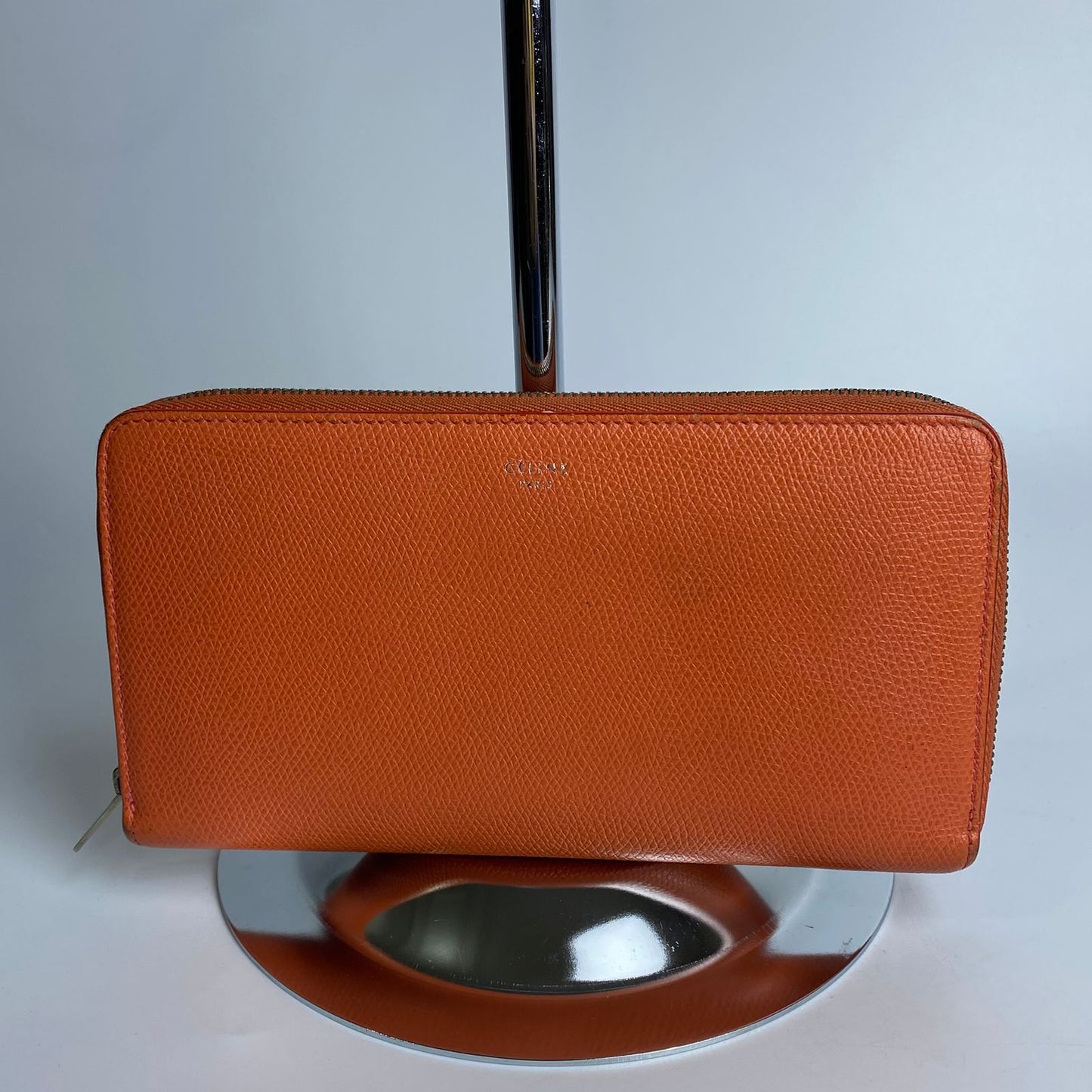 Celine Coral Pink Long Wallet Leather
