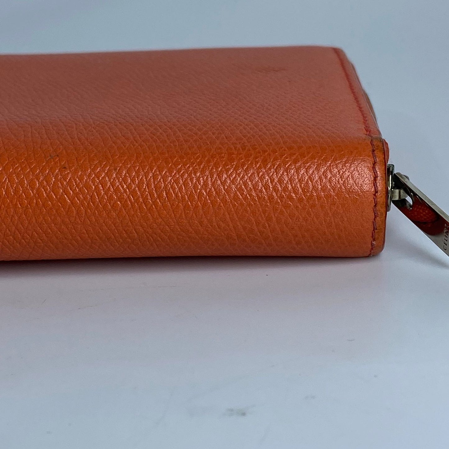 Celine Coral Pink Long Wallet Leather