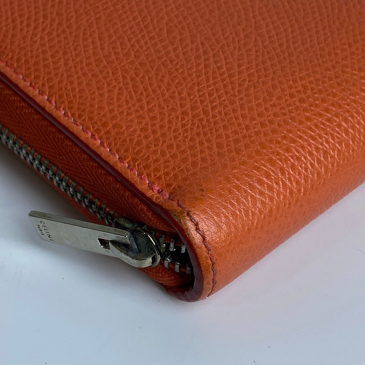 Celine Coral Pink Long Wallet Leather