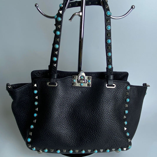 Valentino Rockstud Black Blue