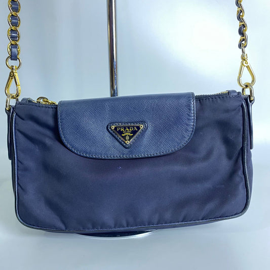 Prada Chain Nylon Mini Crossbody