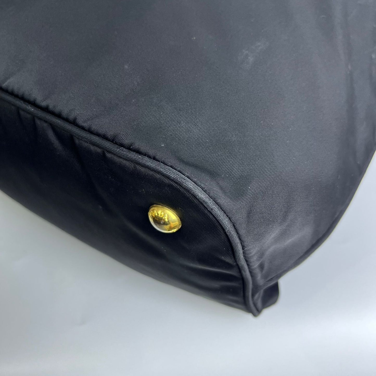 Prada Nylon Tote Top Handle Black