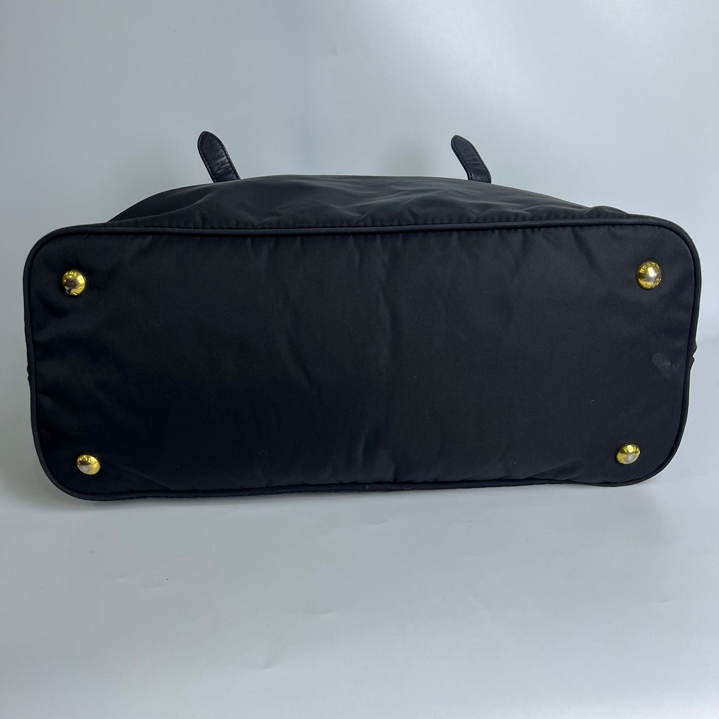 Prada Nylon Tote Top Handle Black