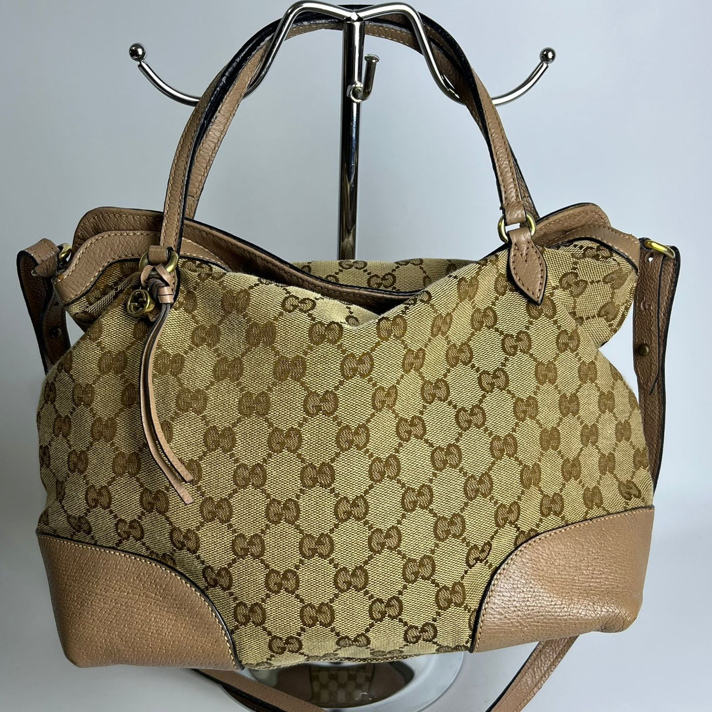 Gucci Bree GG Handbag Beige Trims