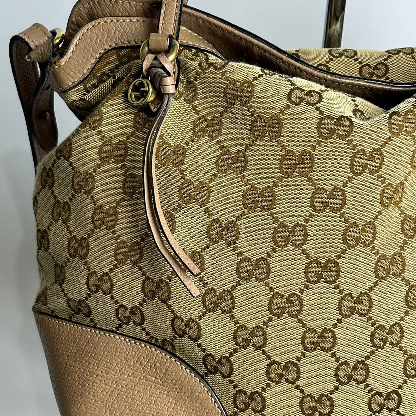 Gucci Bree GG Handbag Beige Trims