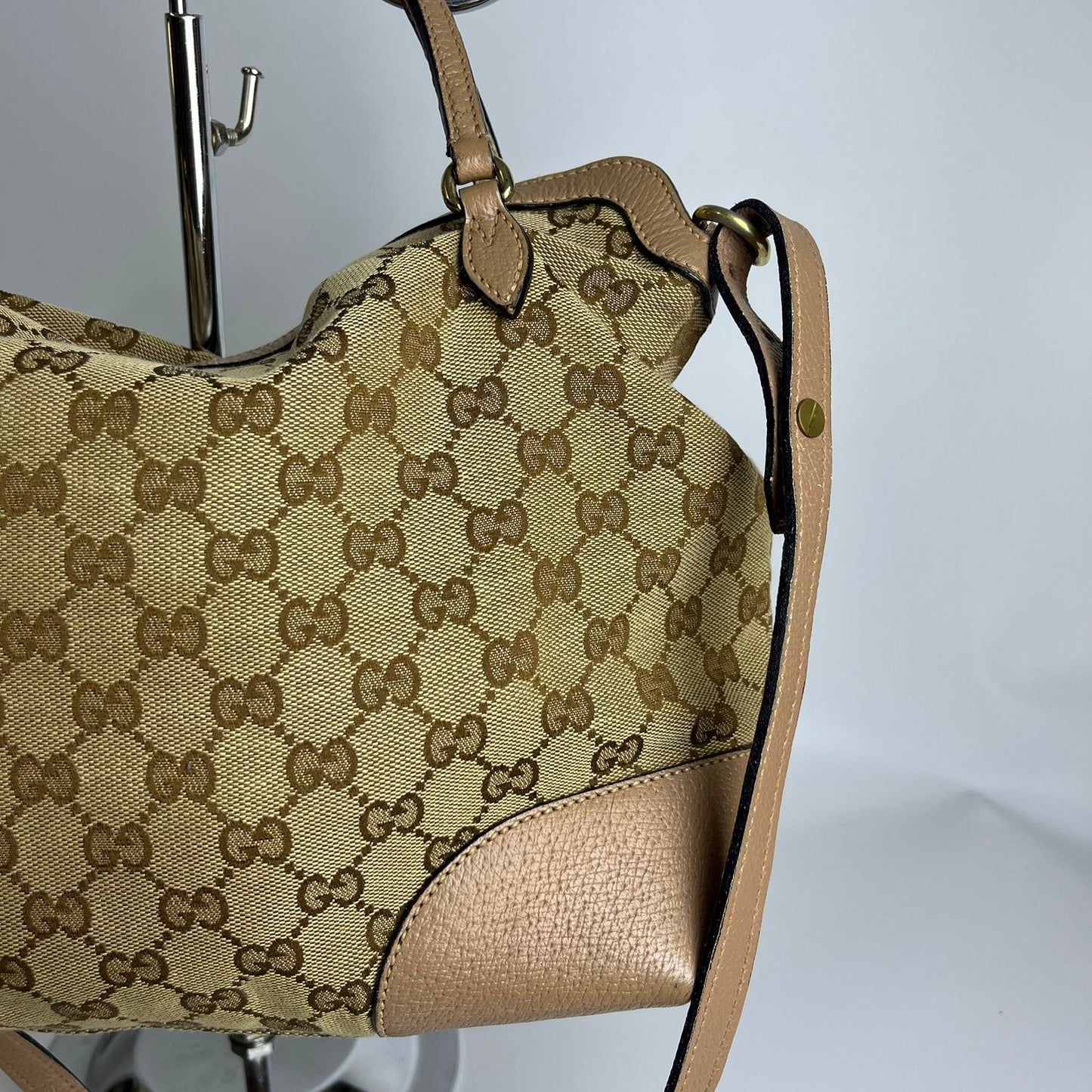 Gucci Bree GG Handbag Beige Trims