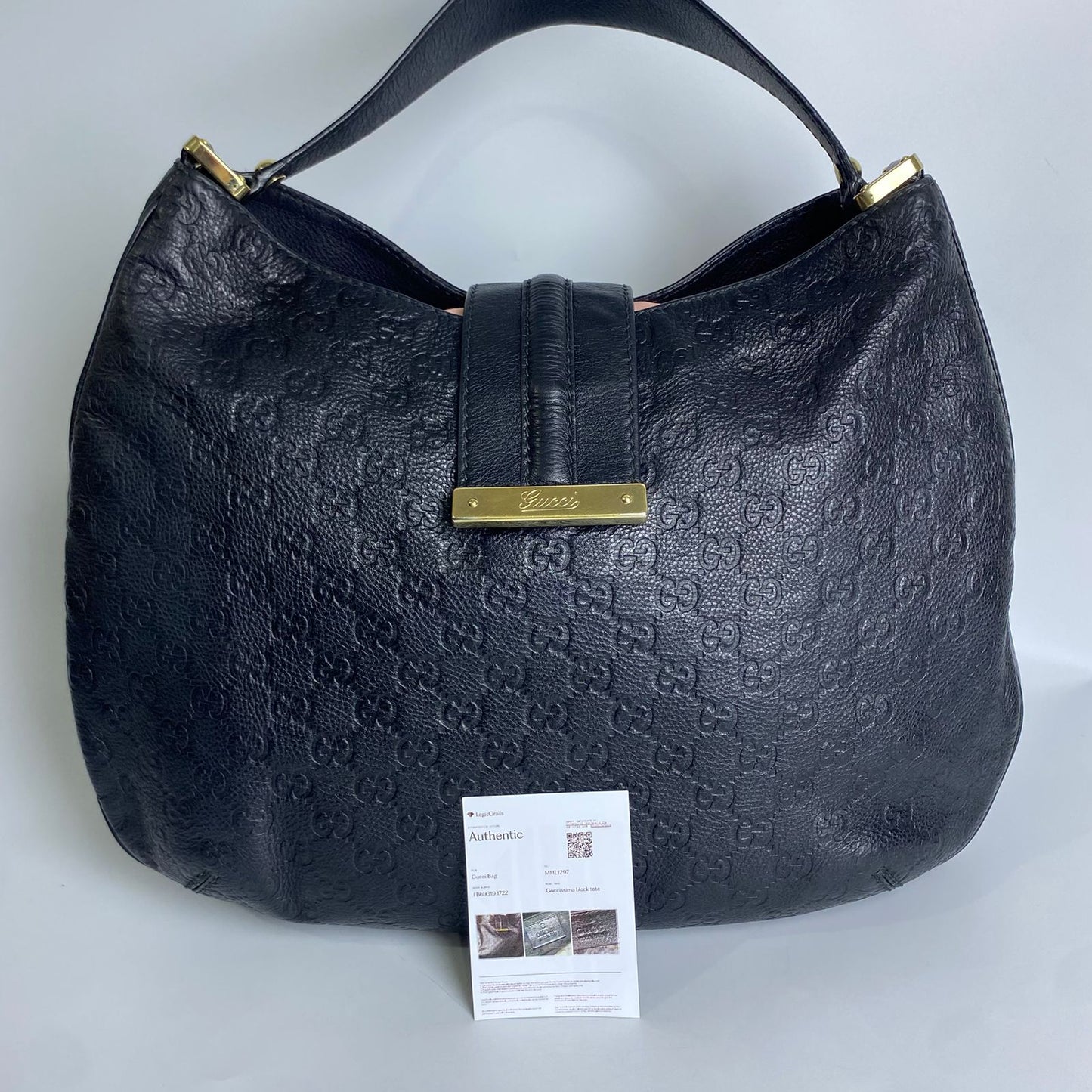 Gucci Guccissima Hobo Large Black