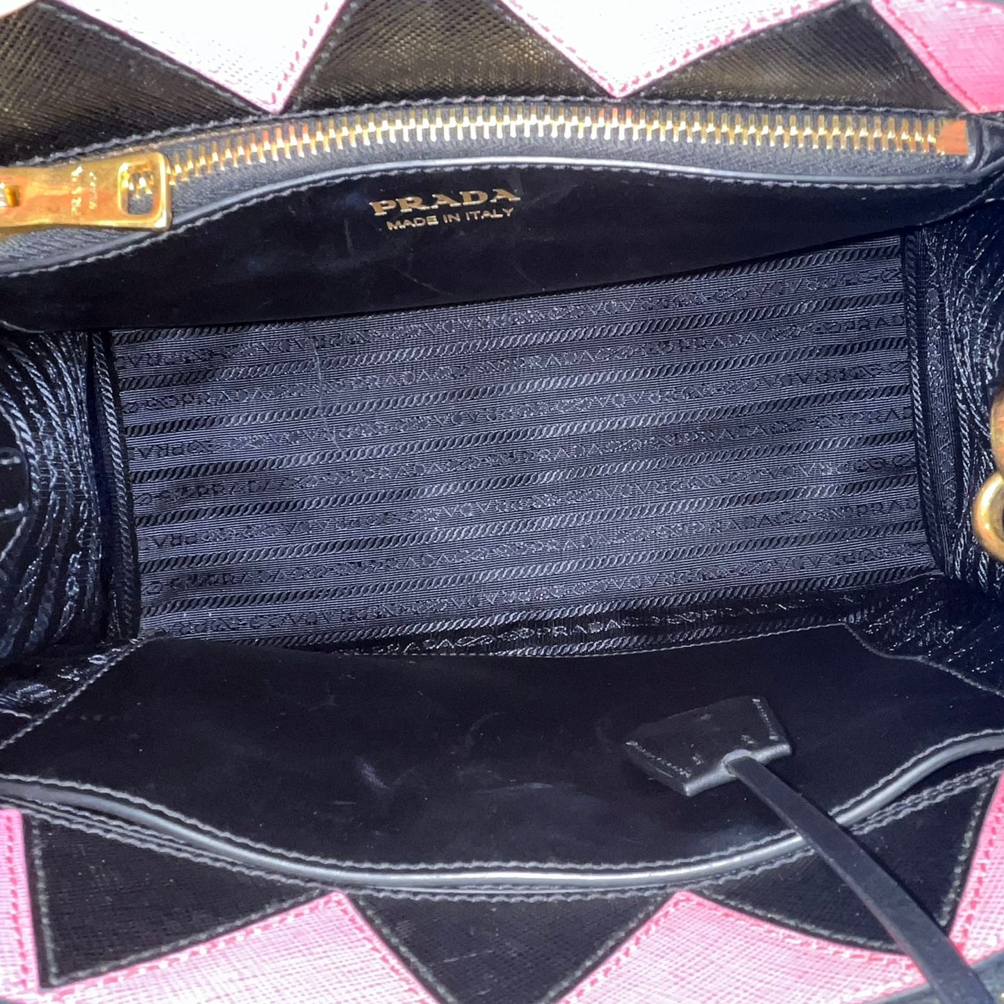 Prada Saffiano 2-Way Zip Black