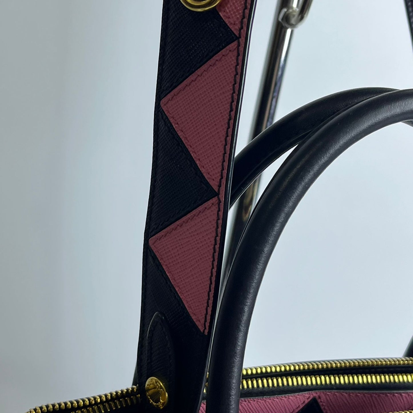 Prada Saffiano 2-Way Zip Black