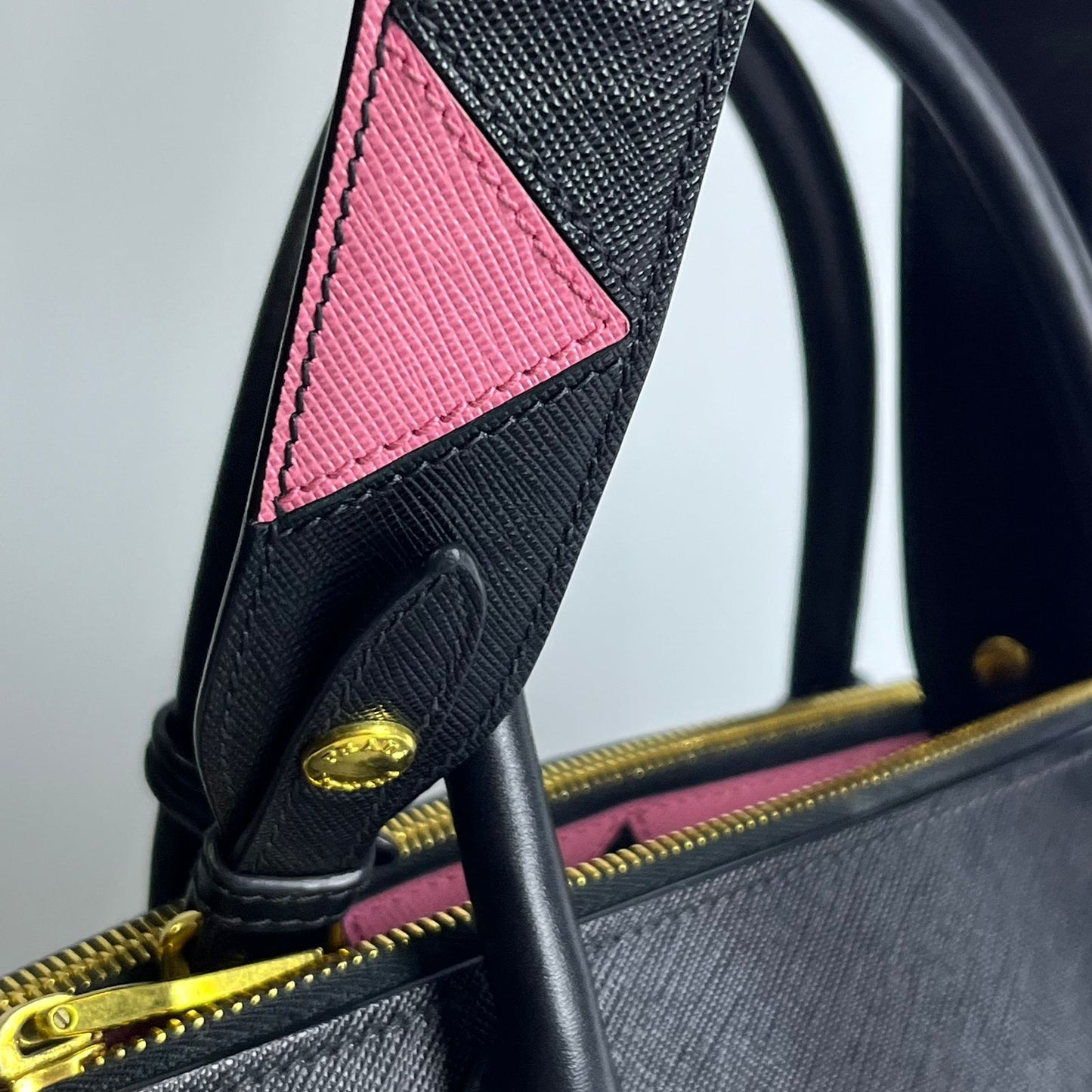 Prada Saffiano 2-Way Zip Black