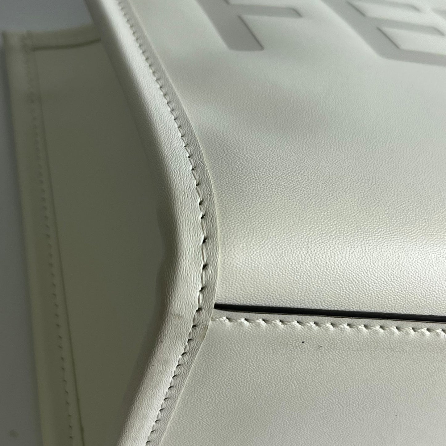 Fendi Sunshine Shopper Bag White, Tortoiseshell Plexiglass Handles