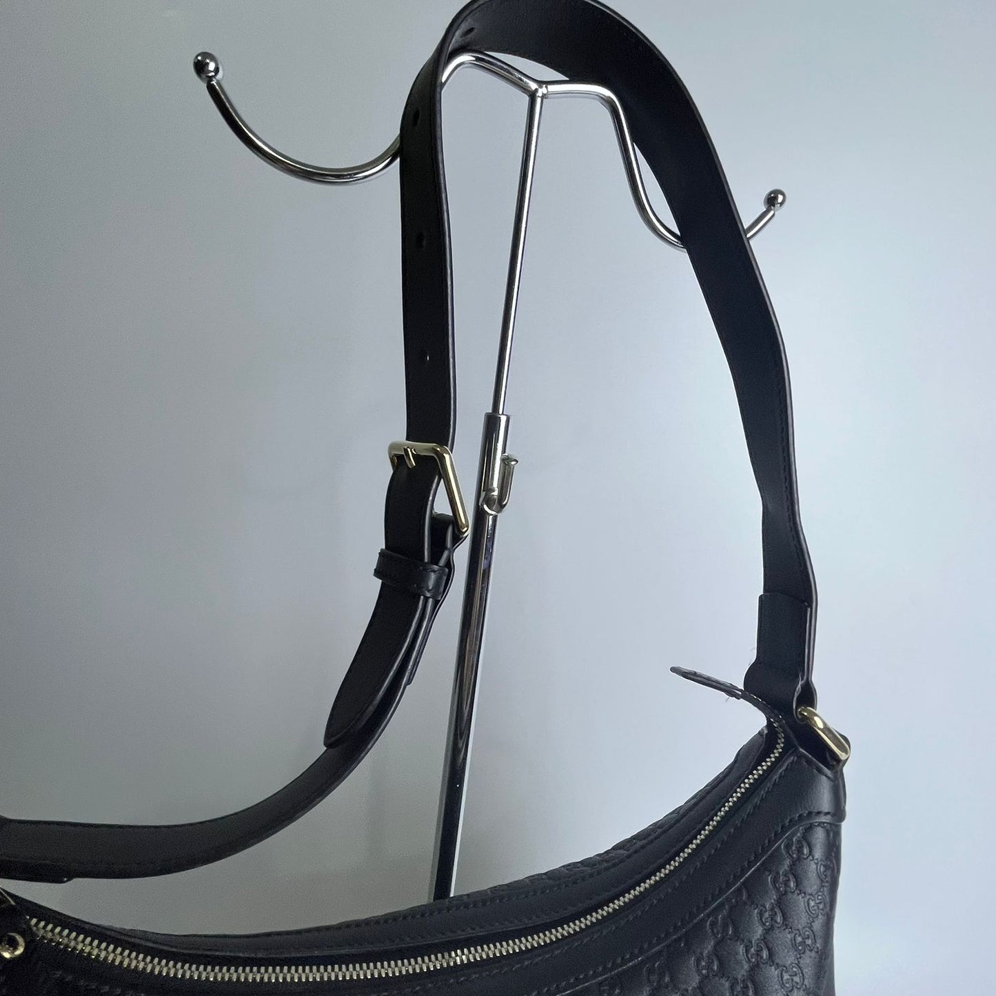 Gucci Microguccissima Hobo Bag Black