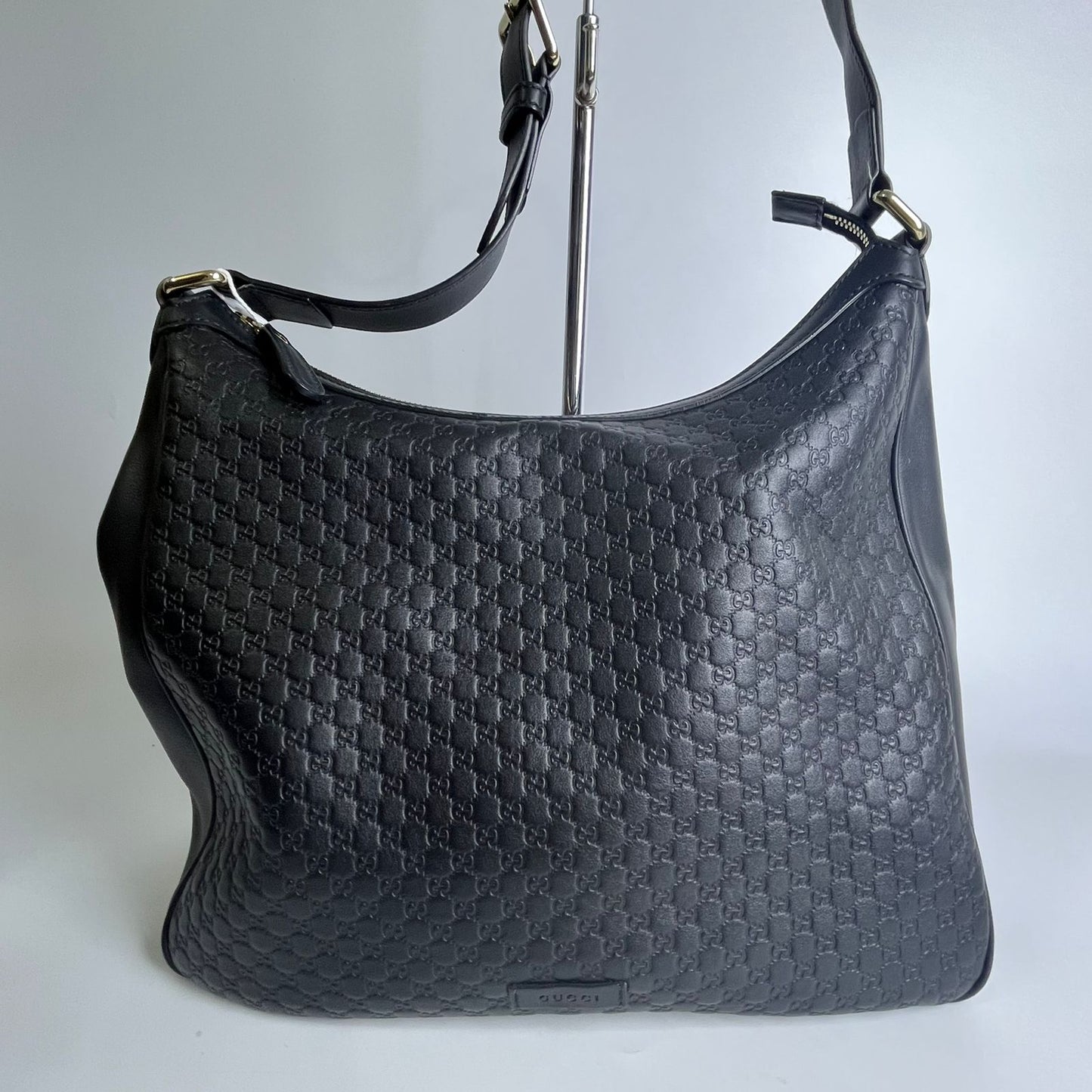 Gucci Microguccissima Hobo Bag Black