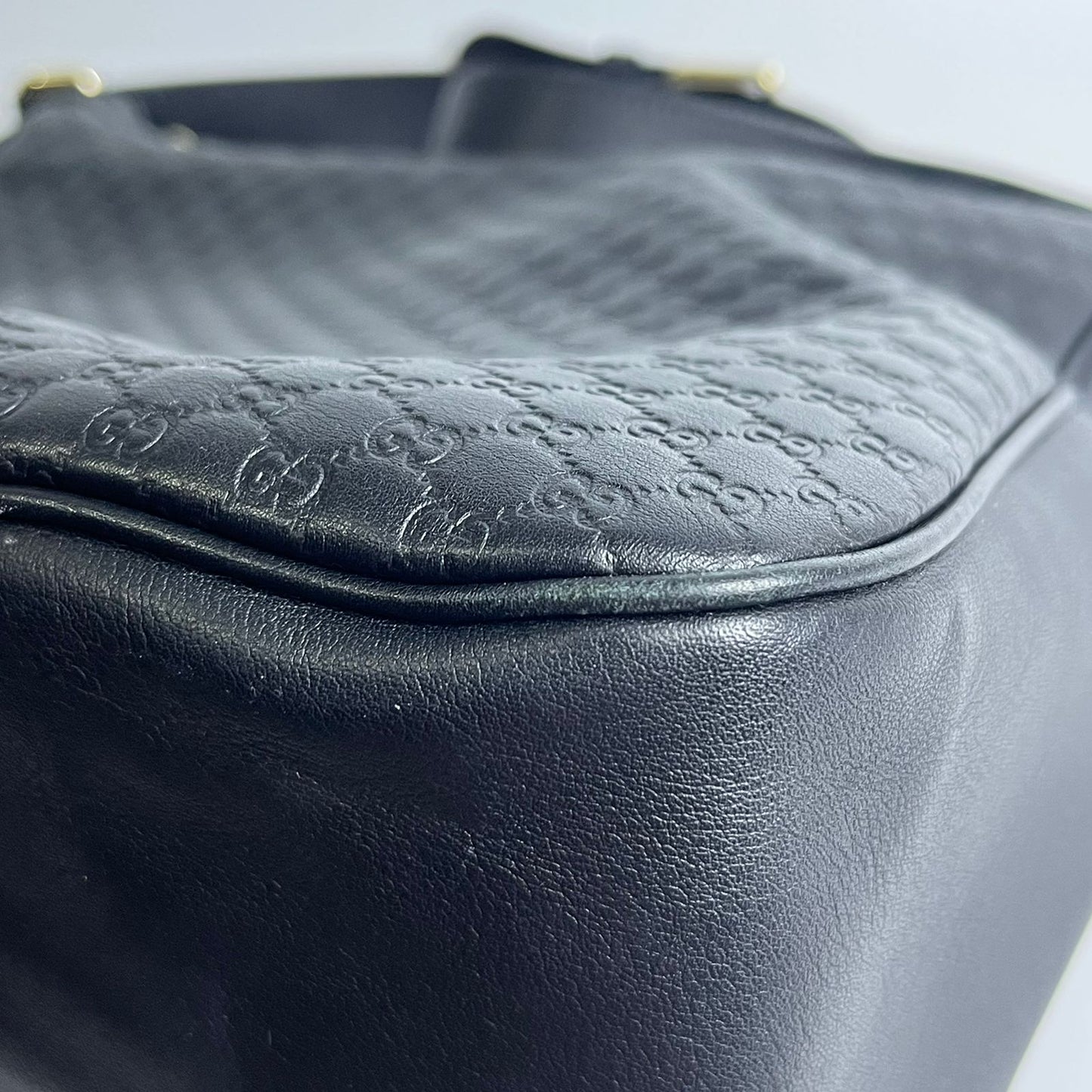 Gucci Microguccissima Hobo Bag Black