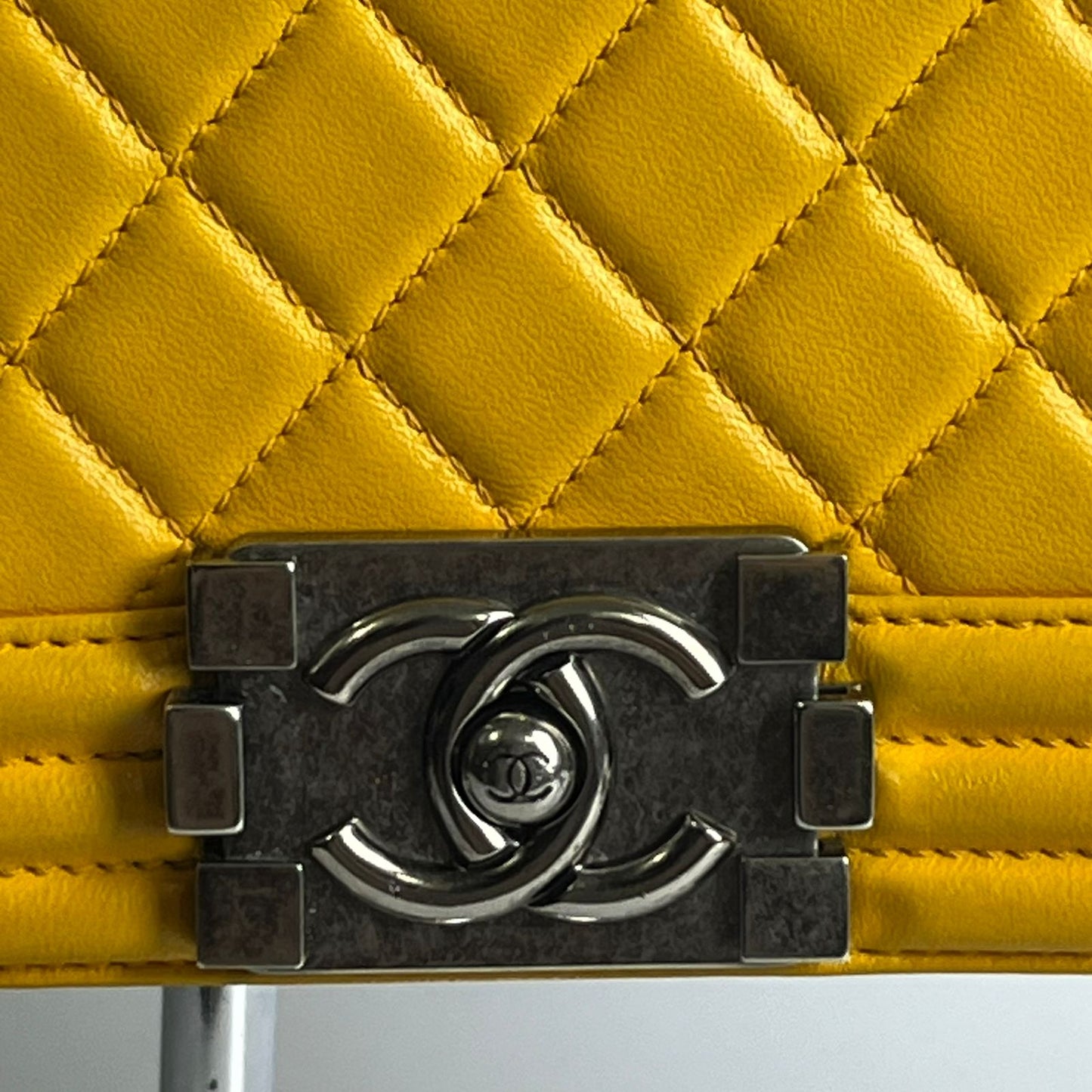 Chanel Le Boy Yellow, Ruthenium Hardware