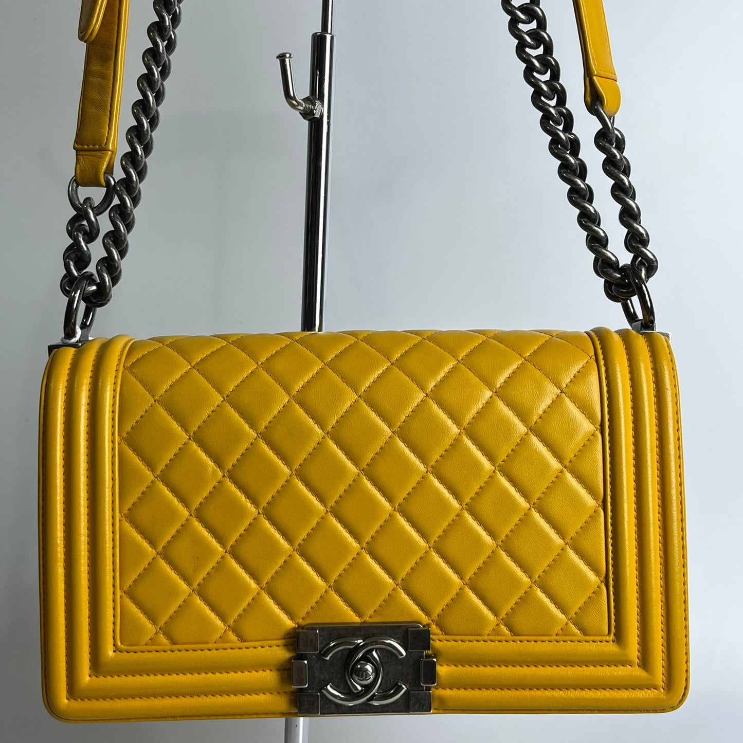 Chanel Le Boy Yellow, Ruthenium Hardware
