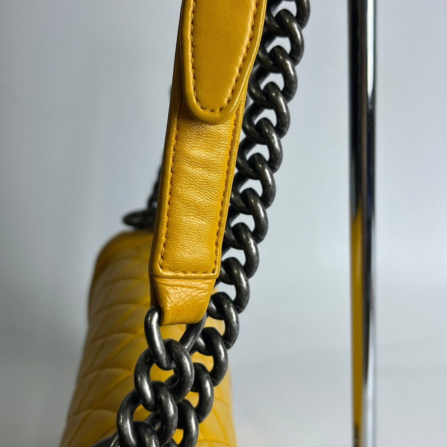 Chanel Le Boy Yellow, Ruthenium Hardware