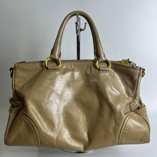 Prada Vitello Shine Two-Way Beige
