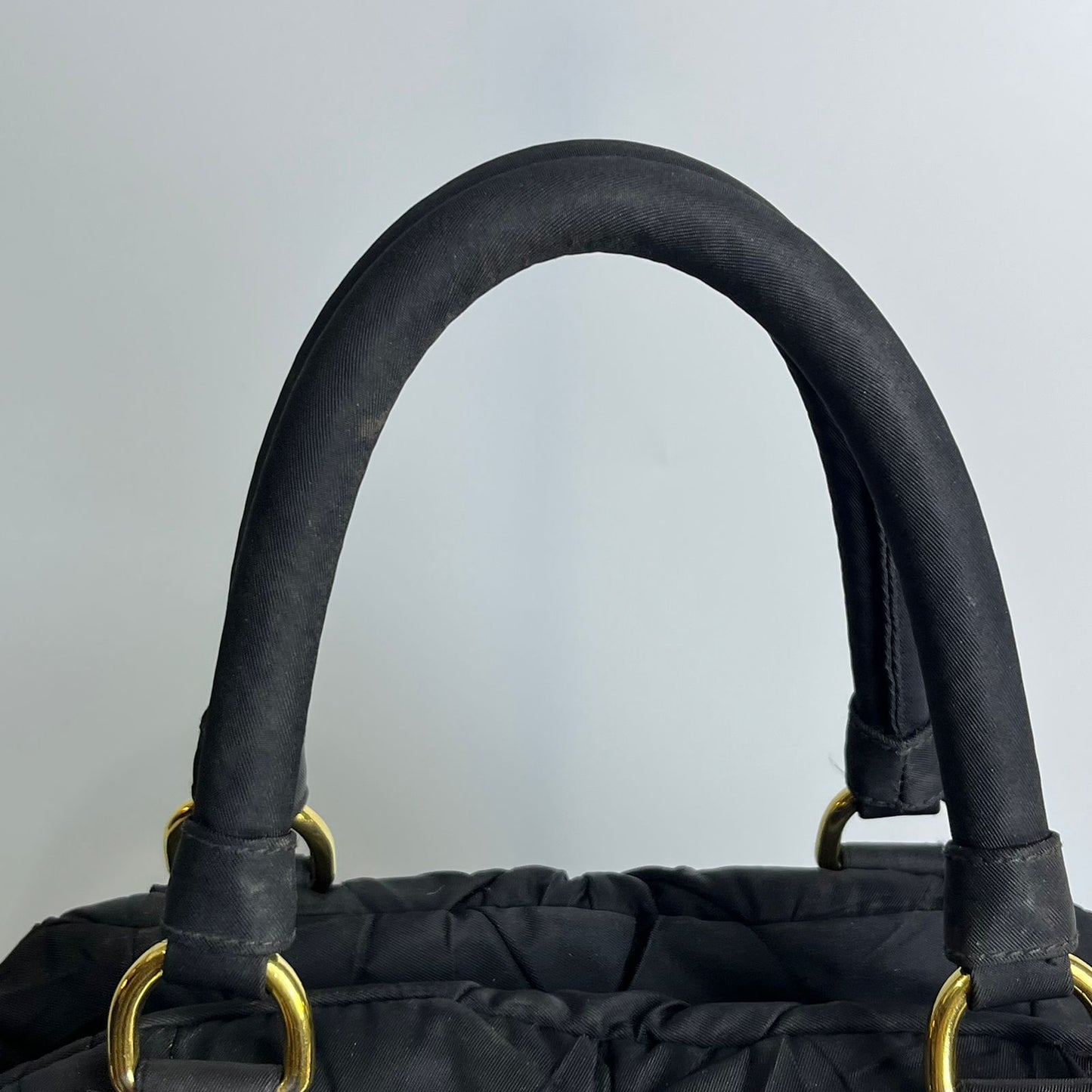 Prada Tessuto Nylon Quiltin Bauletto Black