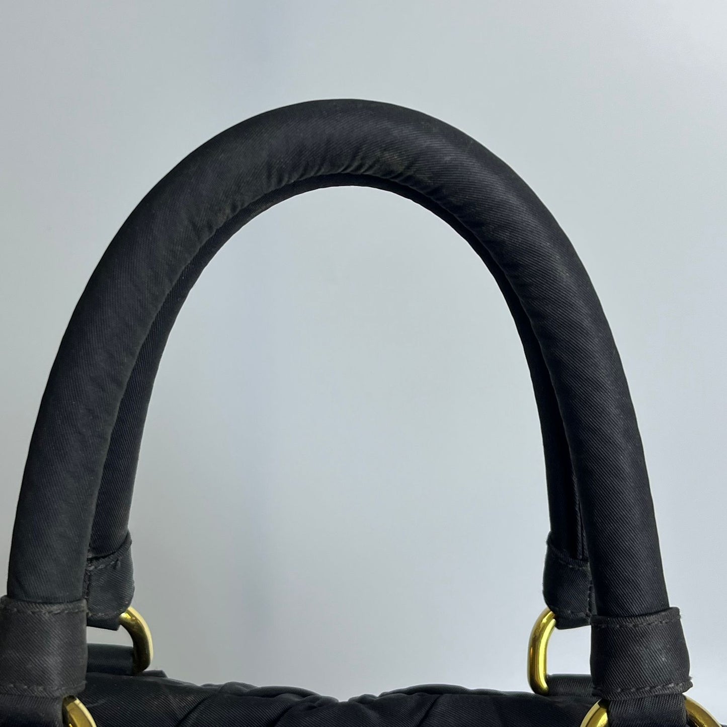 Prada Tessuto Nylon Quiltin Bauletto Black