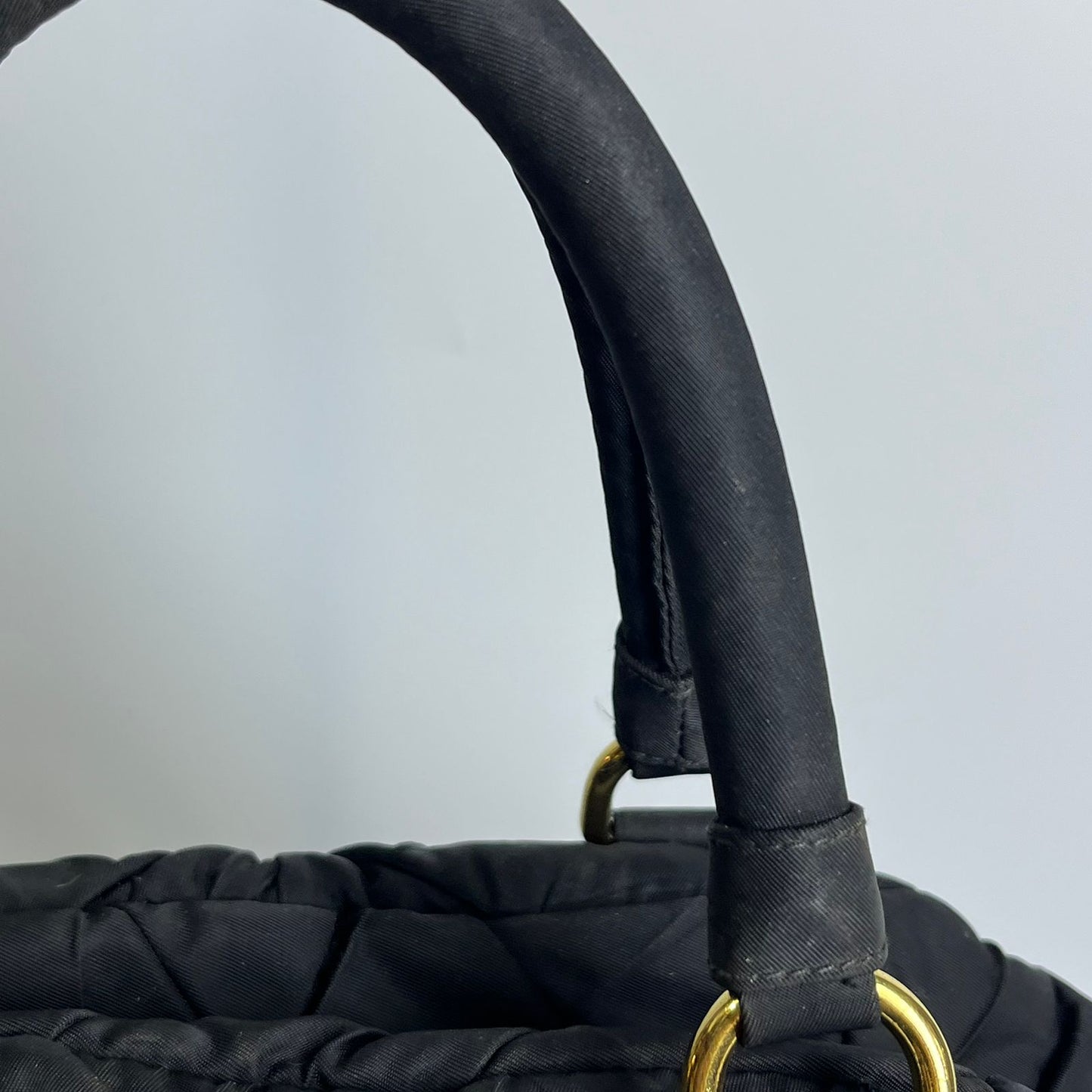 Prada Tessuto Nylon Quiltin Bauletto Black