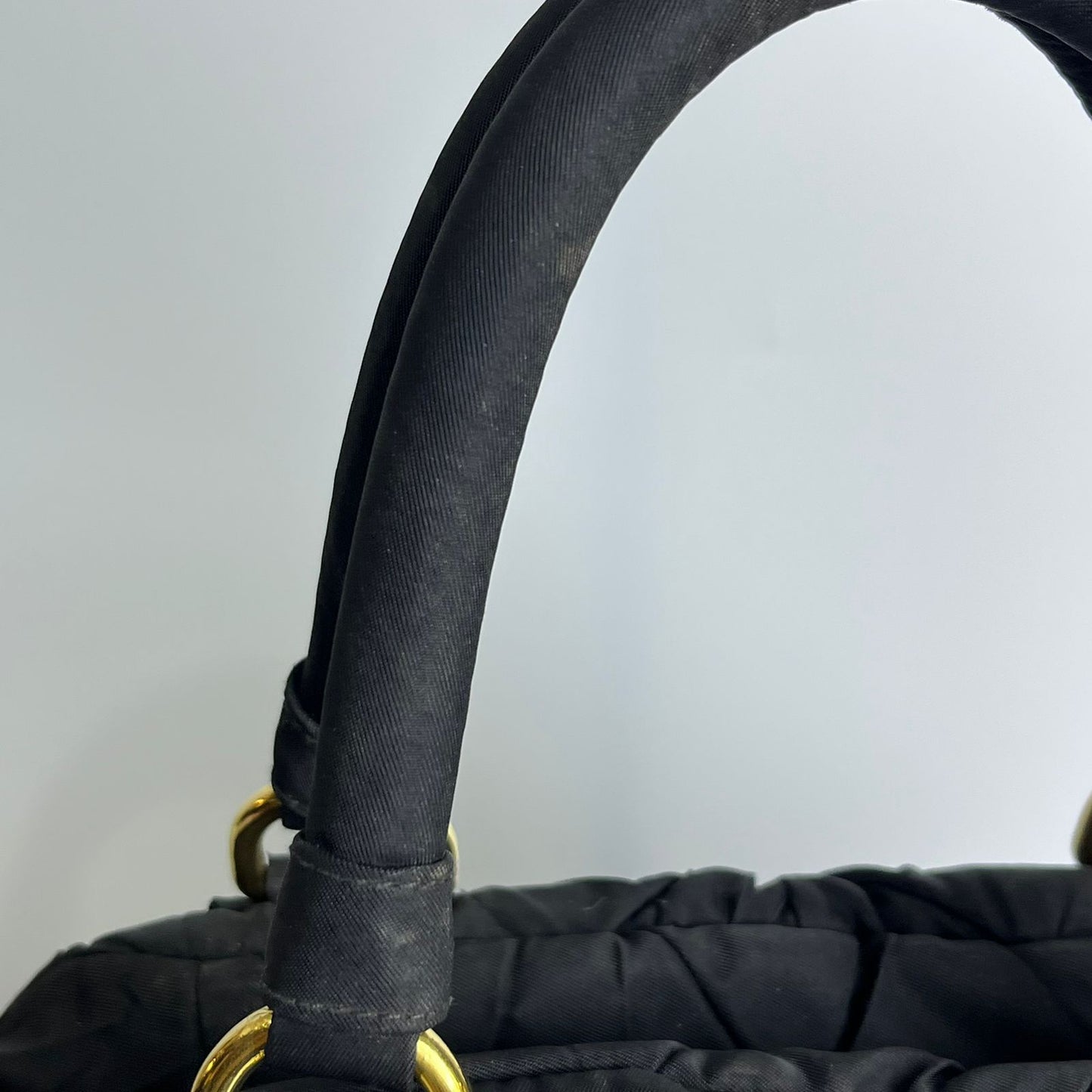 Prada Tessuto Nylon Quiltin Bauletto Black