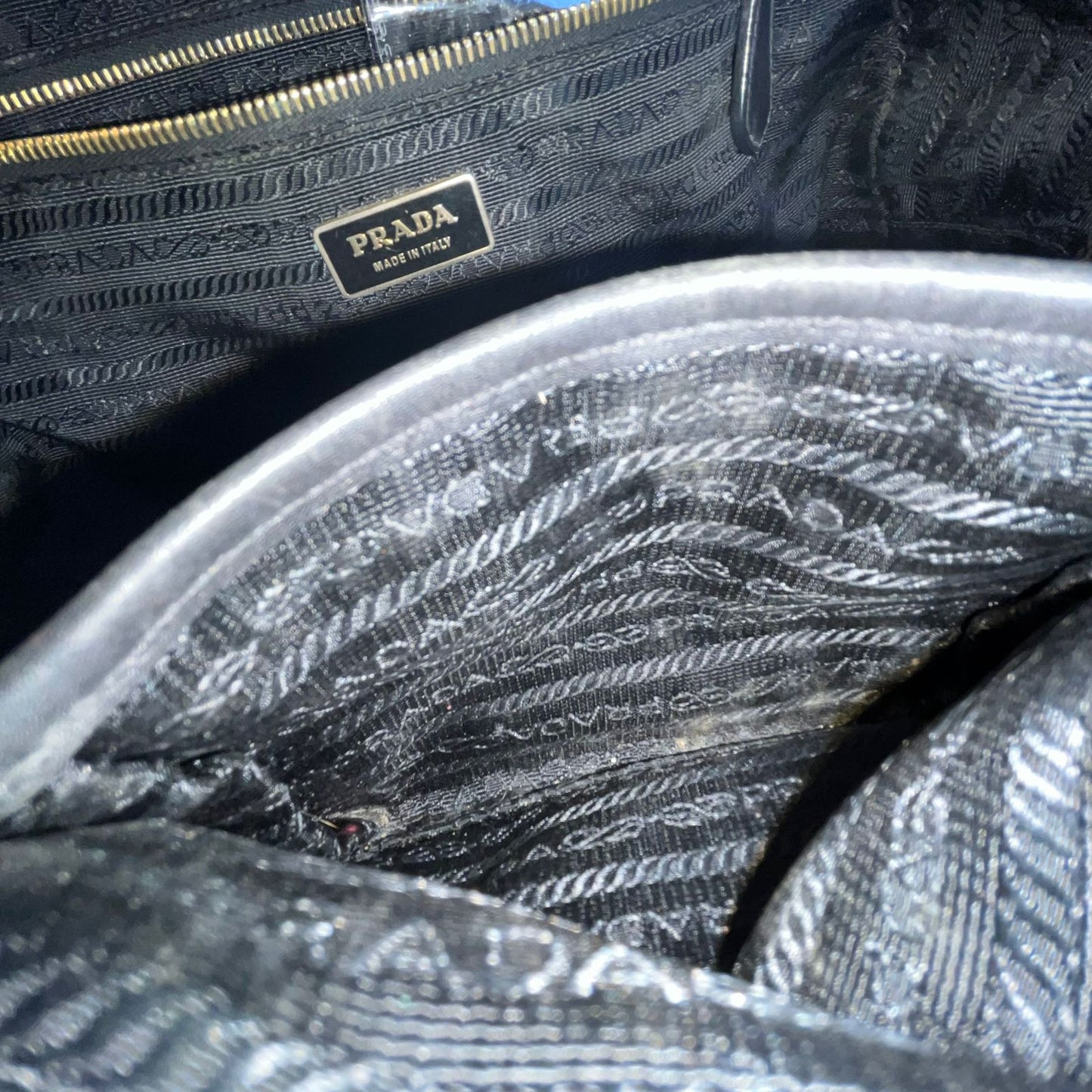 Prada Tessuto Nylon Quiltin Bauletto Black