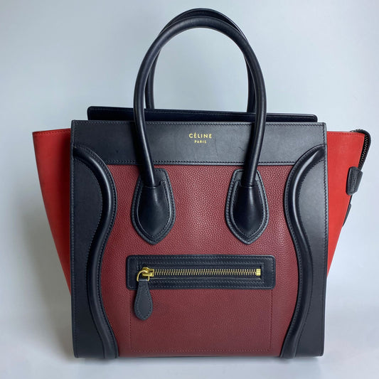 Celine Micro Luggage Red and Black