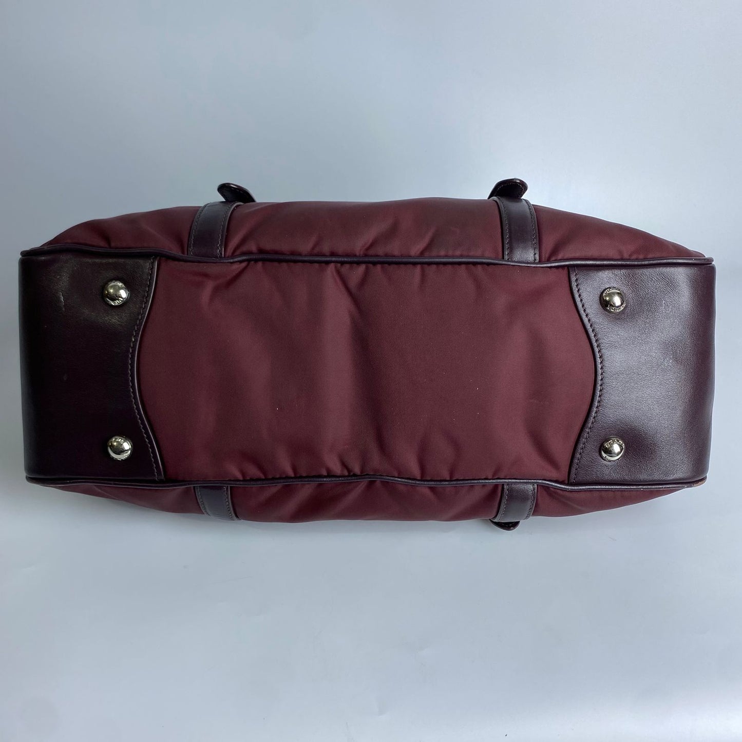 Prada Tessuto Nylon Satchel Burgundy