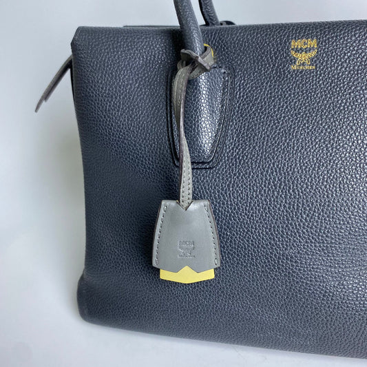 MCM Milla Medium Tote Dark Gray
