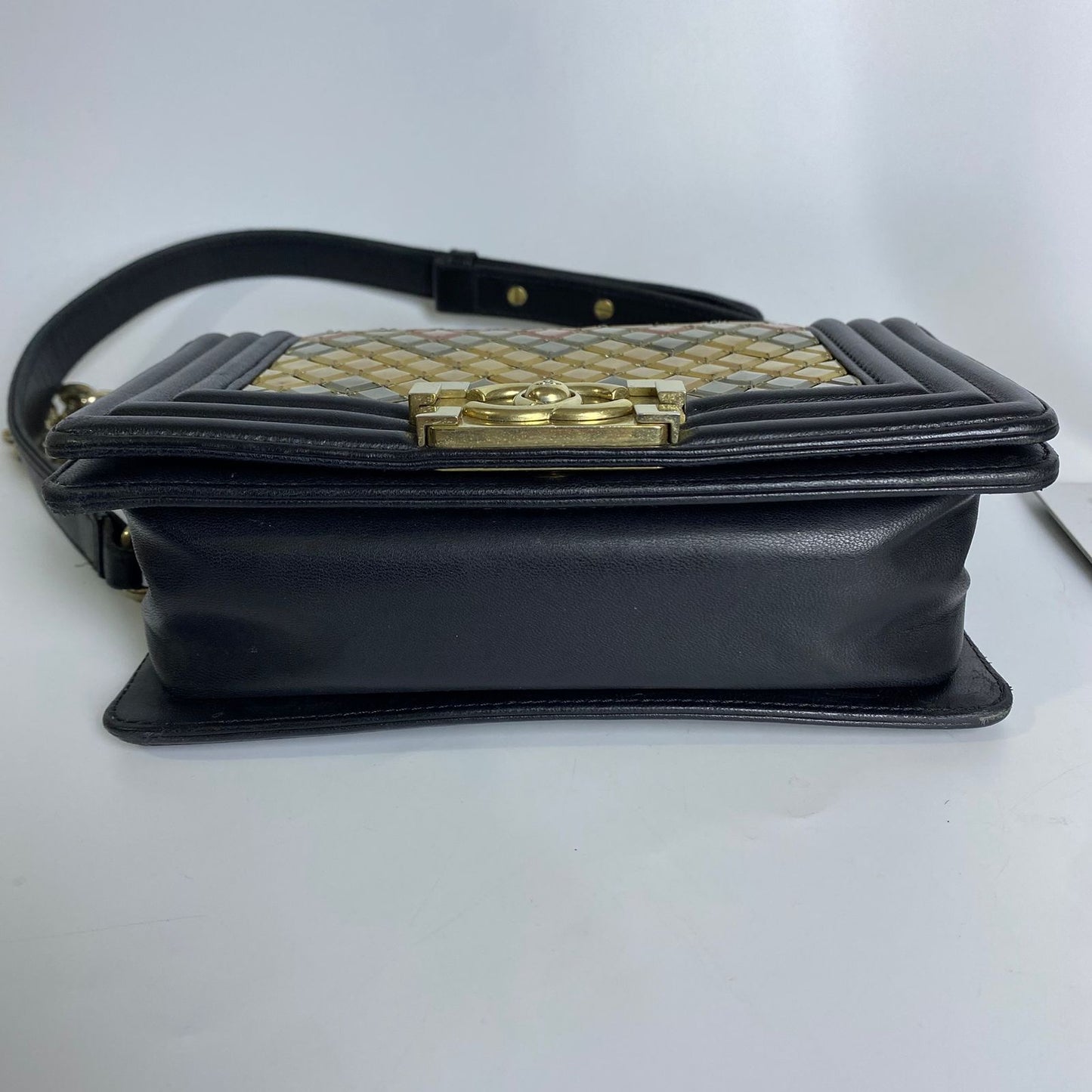 Chanel Mosaic Boy Flap Black and Multicolor
