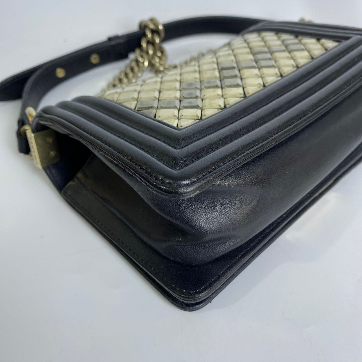 Chanel Mosaic Boy Flap Black and Multicolor