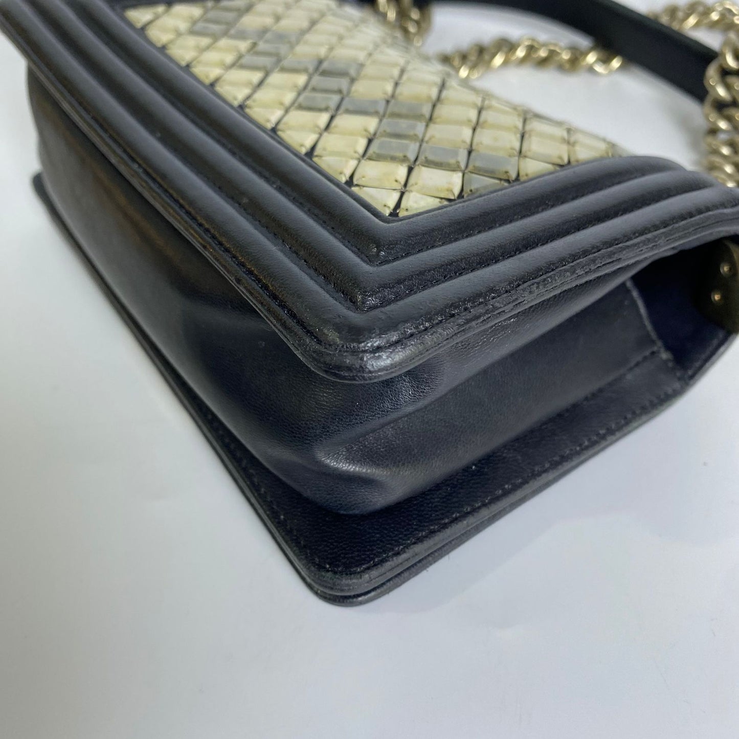 Chanel Mosaic Boy Flap Black and Multicolor