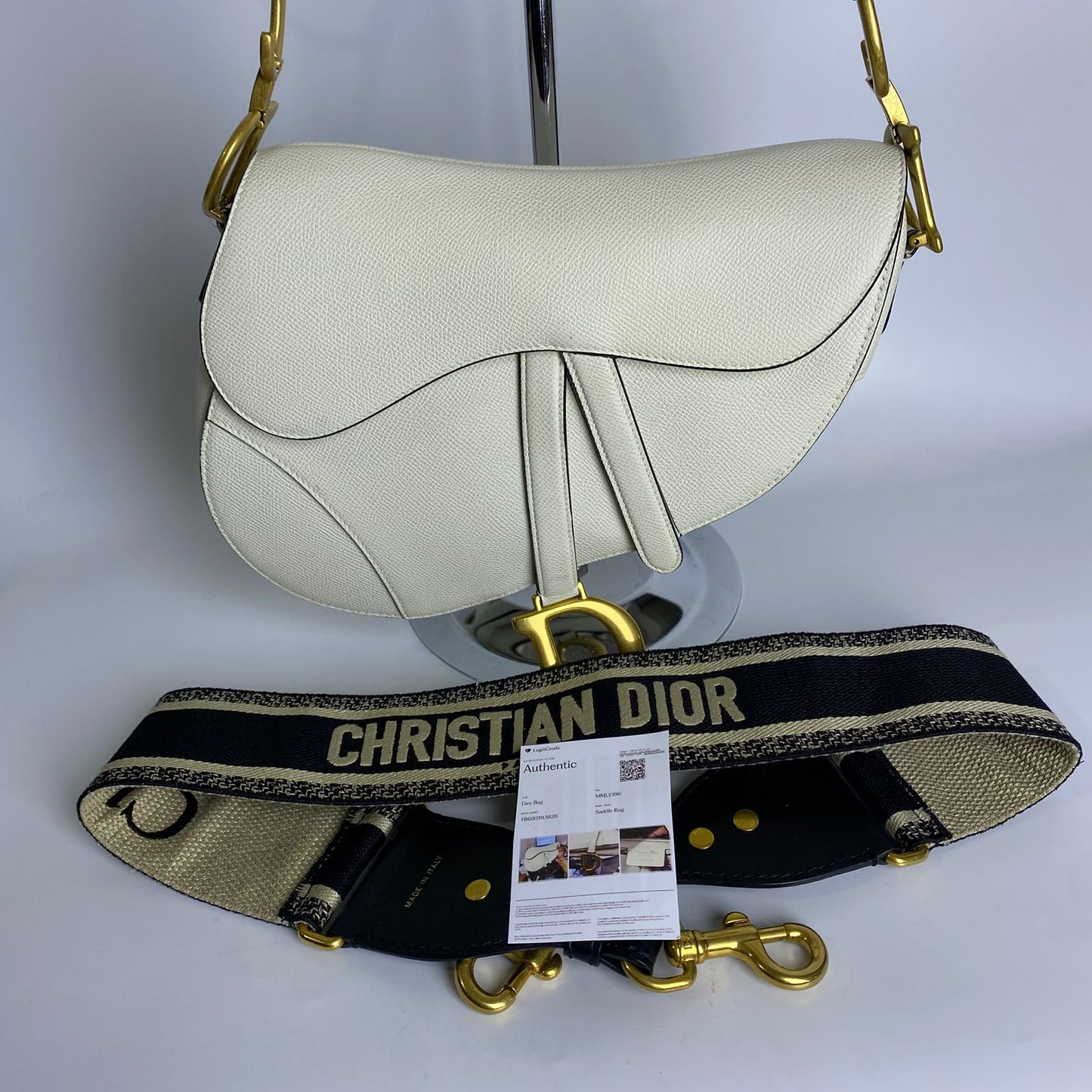 Dior Saddle White Bag White