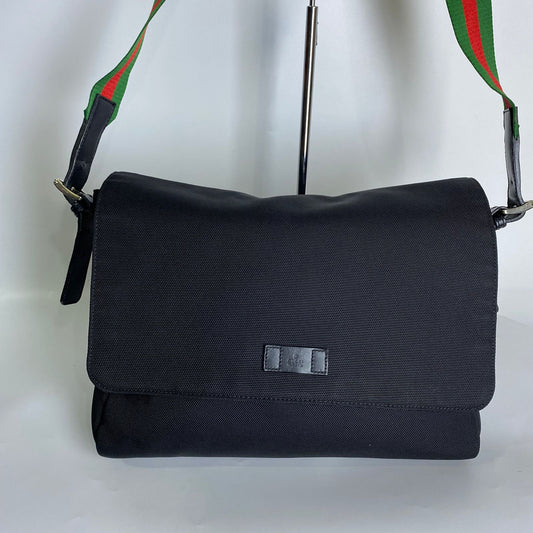 Gucci GG Canvas Crossbody Bag Black
