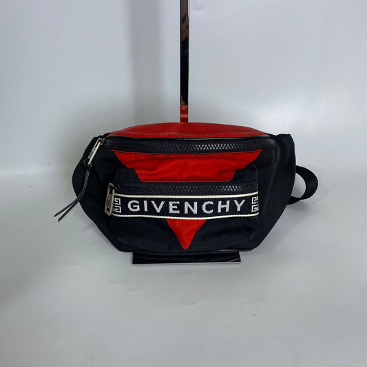 Givenchy Nylon Light 3 Bum Bag Black and Red