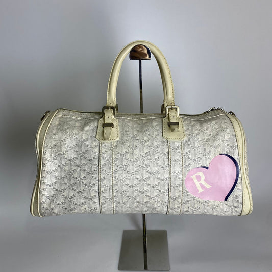 Goyard Croisiere 35 Duffle Bag White