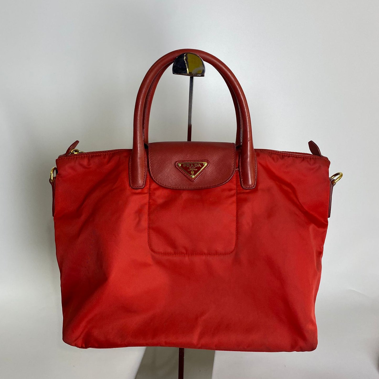 Prasa Tessuto Nylon Tote Red