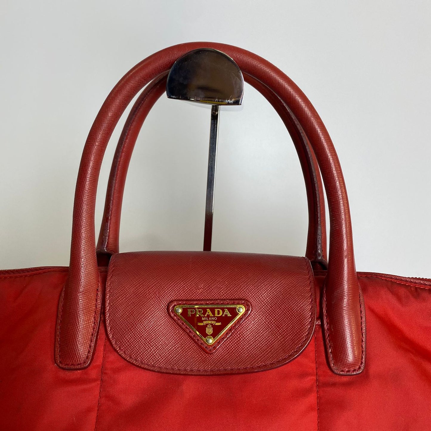 Prasa Tessuto Nylon Tote Red