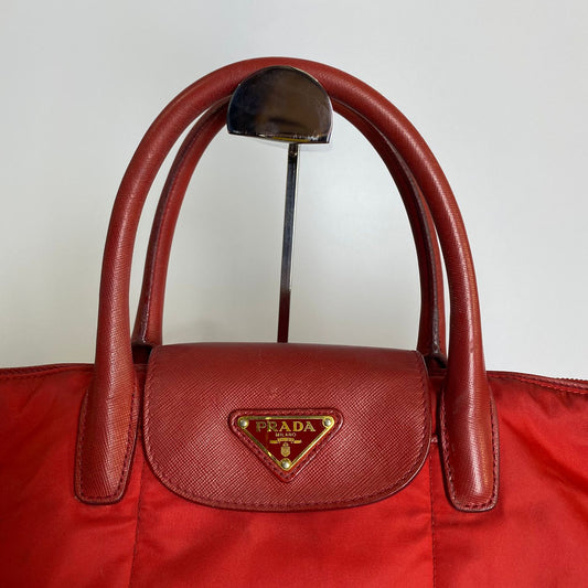 Prasa Tessuto Nylon Tote Red