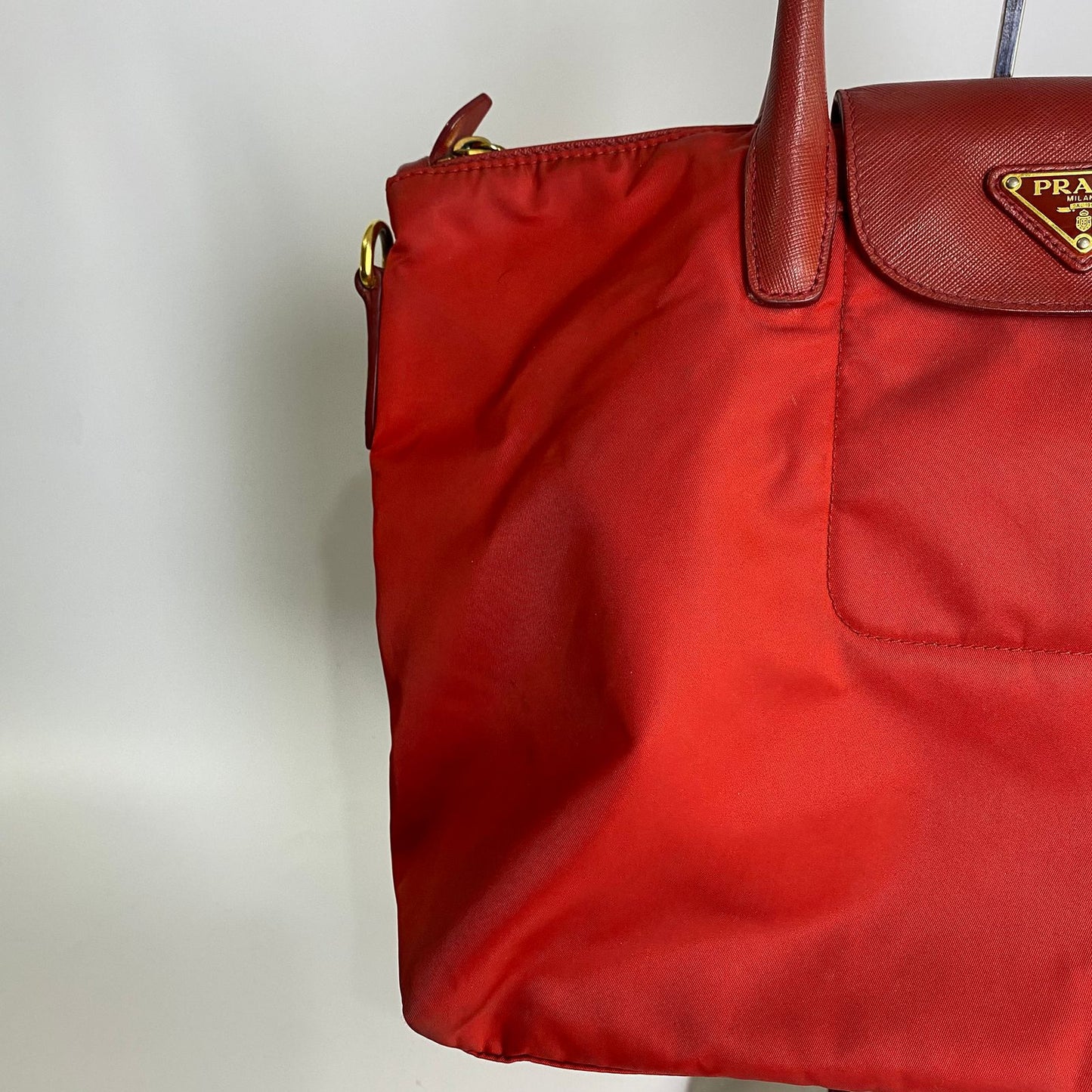Prasa Tessuto Nylon Tote Red