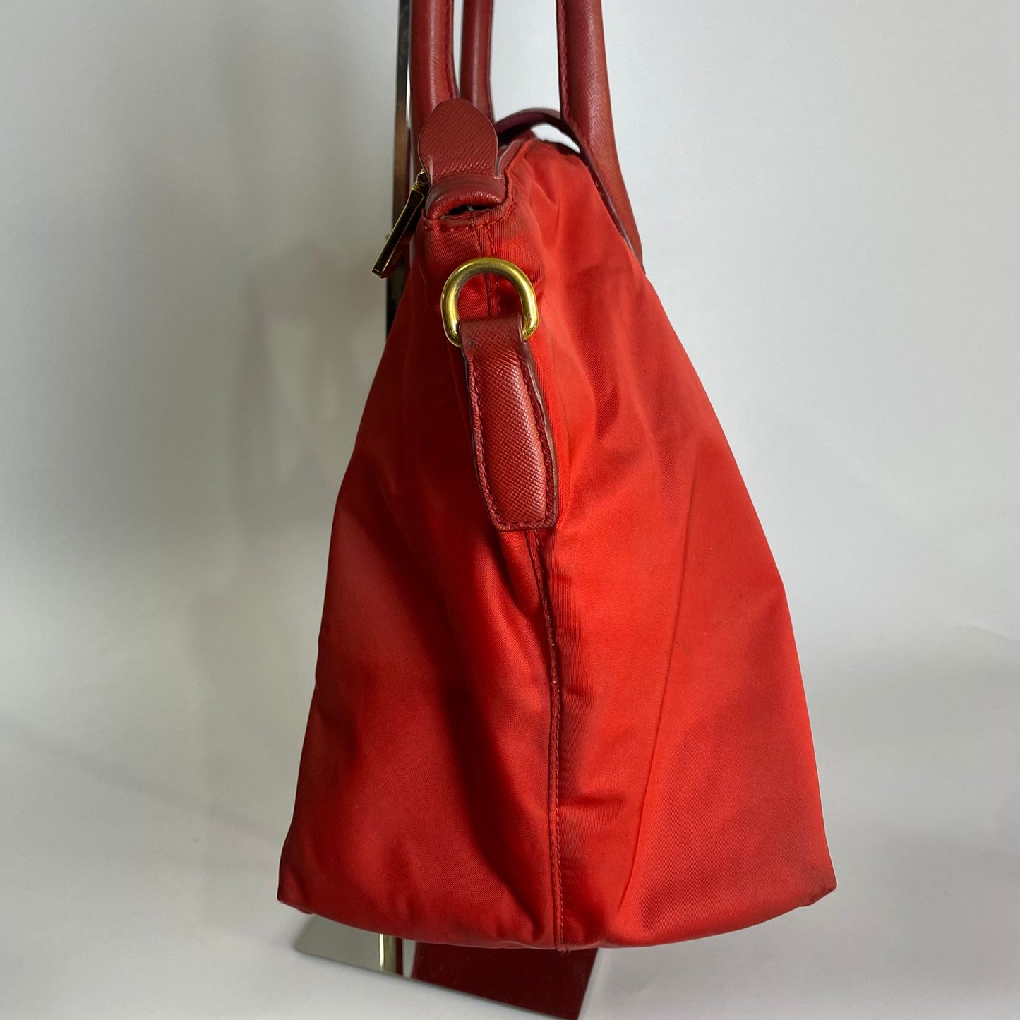 Prasa Tessuto Nylon Tote Red