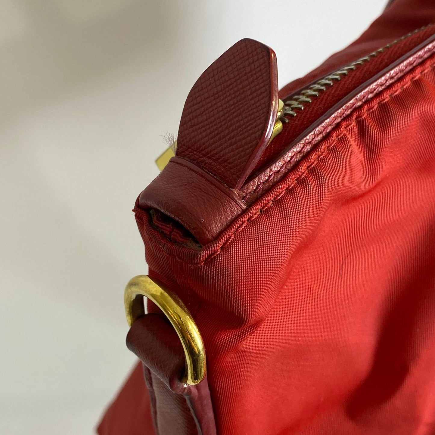 Prasa Tessuto Nylon Tote Red