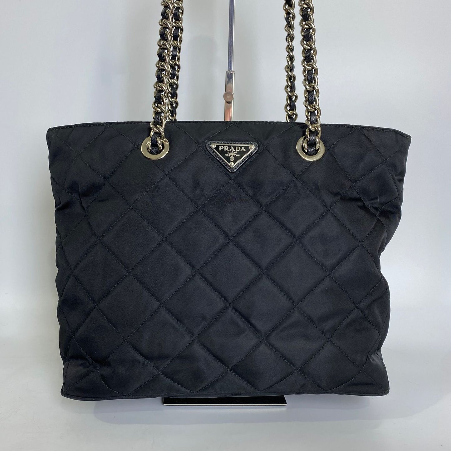 Prada Nylon Tote SIlver Hardware