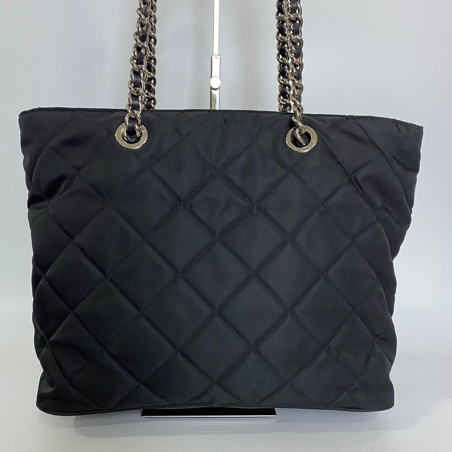 Prada Nylon Tote SIlver Hardware