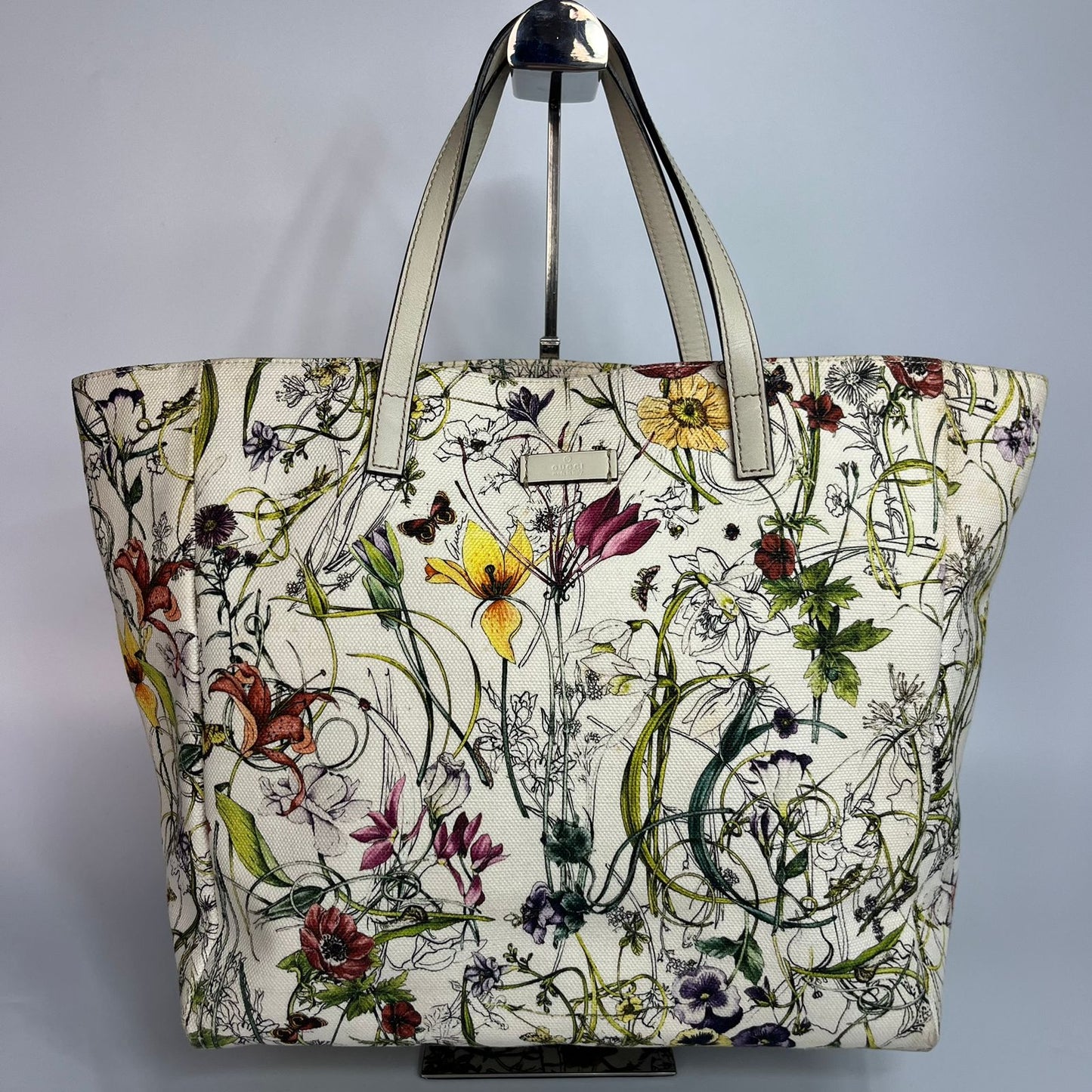 Gucci Flora Tote Bag White Multicolor